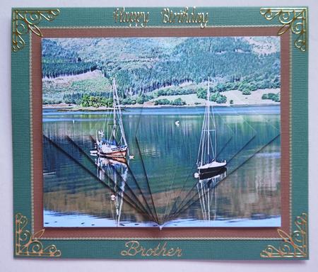 Boats' Decreasing Diamonds Birthday Card by Selina Dittmann