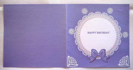 Square Pearls and Lace Card Front or Insert by Selina Dittmann