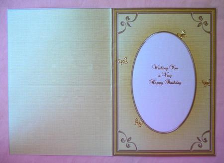 A5 'gold Metallic Frame' Card Front or Insert by Selina Dittmann