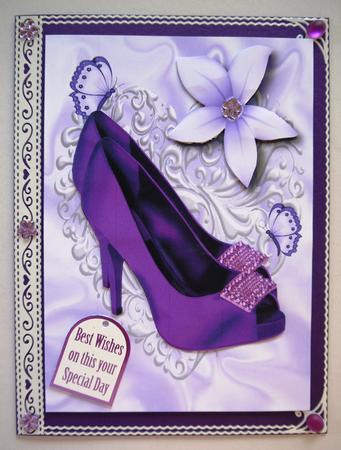Purple Diamond Shoe, with Butterflies by Selina Dittmann