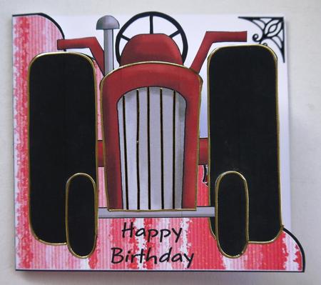 Tractor Cut and Fold Card by Selina Dittmann