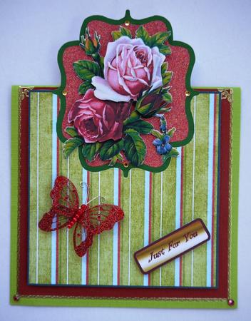 Pink Roses and Forgetmenot Over the Edge by Selina Dittmann