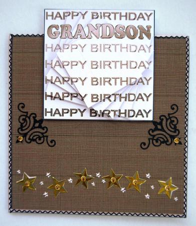Birthday Grandson No-hole Over the Edge N Spiral Pyramid by Selina Dittmann