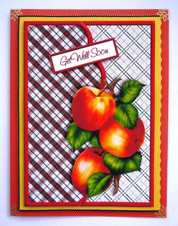 Country Apples Scalloped Edge Envelope Card by Selina Dittmann