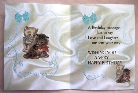 Sweet Little Kittens with Blue Bow with Verse A5 by Selina Dittmann