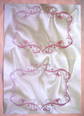 Pretty Blank Insert in Red Flourish Portrait by Selina Dittmann