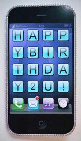 Smart Phone Birthday Shaped Card by Selina Dittmann