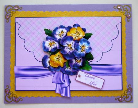 Pansies Envelope Card by Selina Dittmann