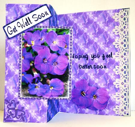Purple Pansy Foldback by Selina Dittmann