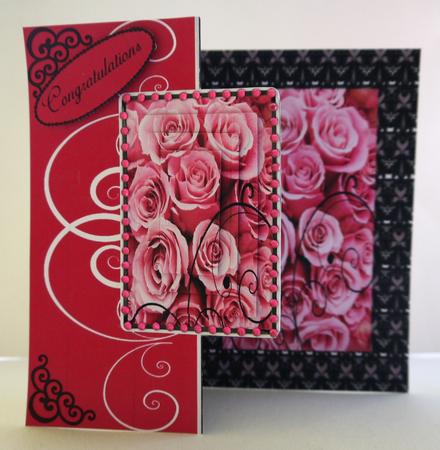 Swirls Foldback Card Happy Birthday Congratulations by Selina Dittmann