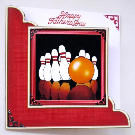 10 Pin Bowling Cut and Fold Corner Card by Selina Dittmann