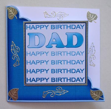 Birthday Dad Cut and Fold Corner Card by Selina Dittmann