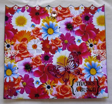 Floral Explosion Scallop Edge Money Wallet by Selina Dittmann