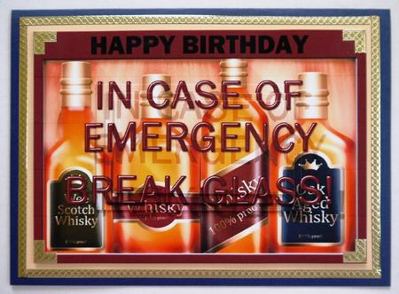 A5 Whisky Emergency Fun Novelty Pyramage Topper by Selina Dittmann