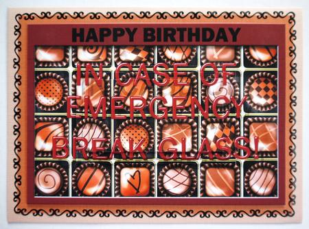 A5 Chocolate Emergency Fun Novelty Pyramage Topper by Selina Dittmann
