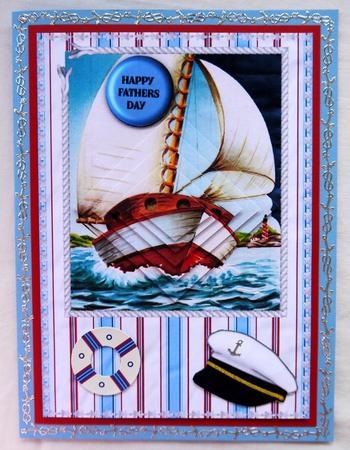 Vintage Sail Boat Fathers Day Card by Selina Dittmann