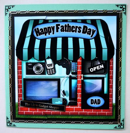 8 x 8 the Little Gadgets N Gizmos Shop Fathers Day Topper by Selina Dittmann
