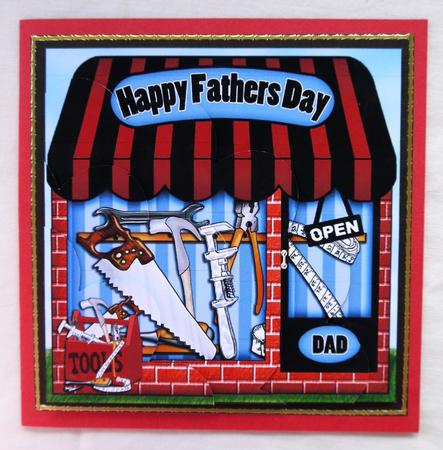 The Little Tool Shop Fathers Day Shell Edged Stacker by Selina Dittmann
