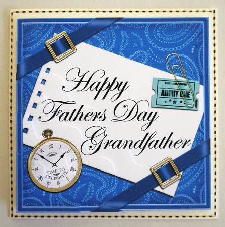Happy Fathers Day Grandfather Wavy Corner by Selina Dittmann