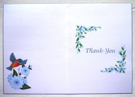 Flower & Bird Insert Thank-you by Selina Dittmann
