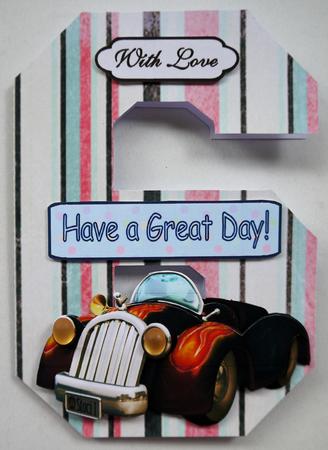 Boy Aged 6 Shaped Card by Selina Dittmann