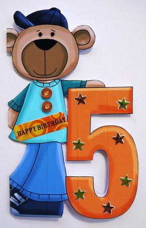 Fifth Birthday Shaped Card by Selina Dittmann