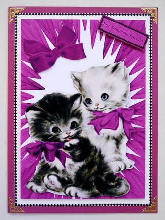 Cute Little Kitties in Pink Bows by Selina Dittmann