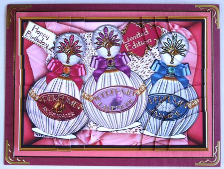Perfume Trio Birthday Gift Box 7x5in All 4 Corner Stacker by Selina Dittmann