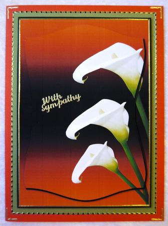A4 "three Callas on Orange Black"(embossed Layer) by Selina Dittmann