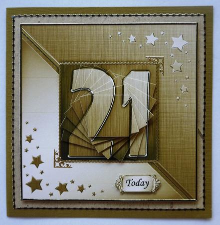 21st Metallic Age Quick Card with Twisted Pyramage by Selina Dittmann