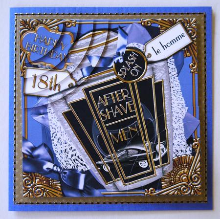 Mens Blue Aftershave 18th Birthday 6in Duo Stacker by Selina Dittmann