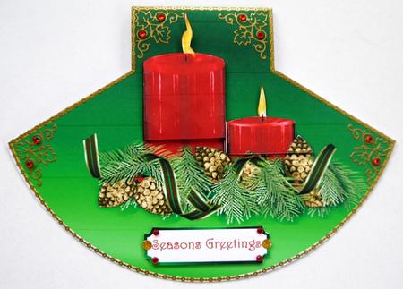 Red Candle Wobble Card by Selina Dittmann