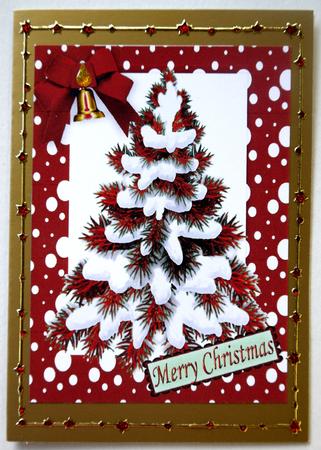 Christmas Tree, in Red Snow Frame A4 by Selina Dittmann