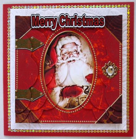 Father Christmas Book 5in Side by Side Round Scallop Stacker by Selina Dittmann