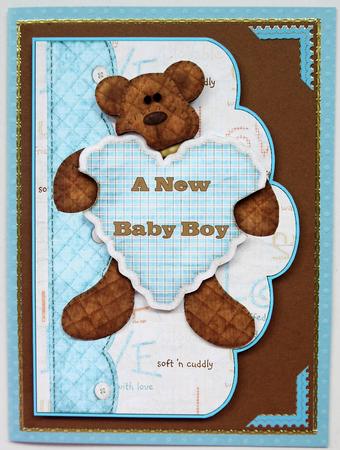 Beary Baby Boy Scallop Edge by Selina Dittmann