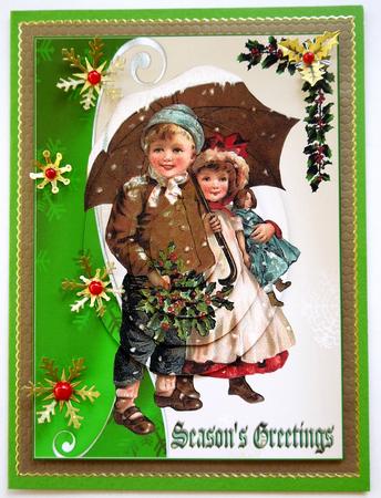 Vintage Christmas Children Oval Pyramid by Selina Dittmann