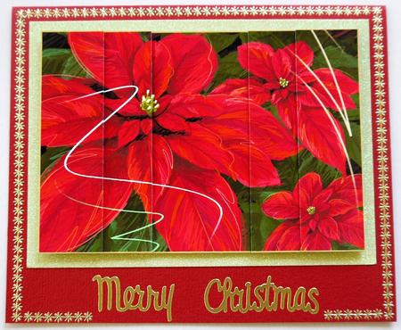Beautiful Christmas Poinsettia Side Stacker by Selina Dittmann