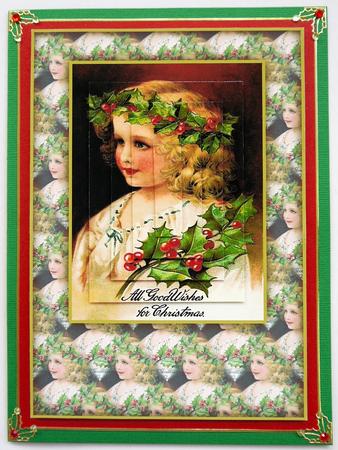 Beautiful Christmas Girl Card Front Kit by Selina Dittmann