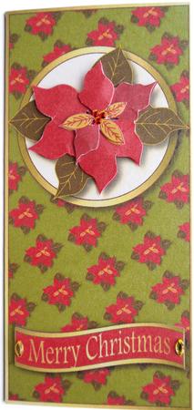 Poinsettia Dl Cut and Fold (olive) by Selina Dittmann