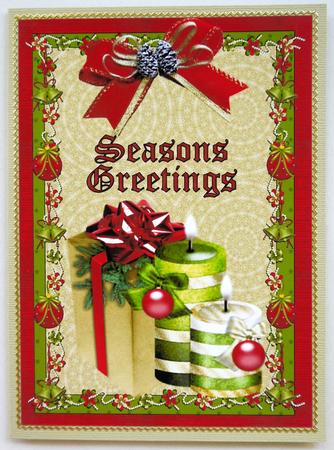 Seasons Greetings with Candles A4 Topper by Selina Dittmann