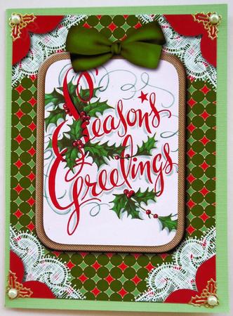 Seasons Greetings A4 Lace Picture Sheet by Selina Dittmann