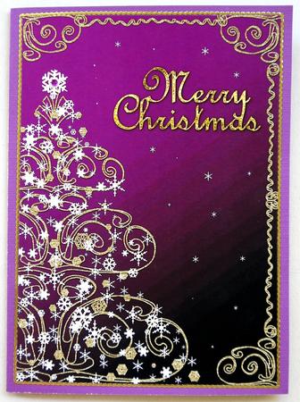 Swirls & Snowflakes Christmas Tree (dark Violet) by Selina Dittmann