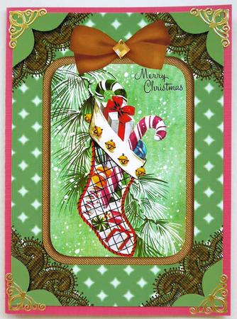Christmas Stocking A4 Lace Picture Sheet by Selina Dittmann