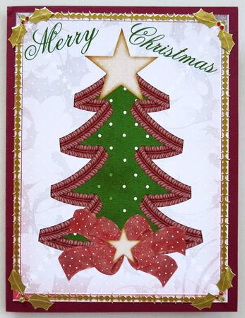 Merry Christmas Tree A4 in Red and Green by Selina Dittmann