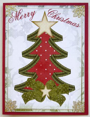 Merry Christmas Tree A4 in Green and Red by Selina Dittmann
