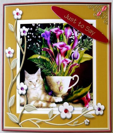 Cat with Calla's by Selina Dittmann