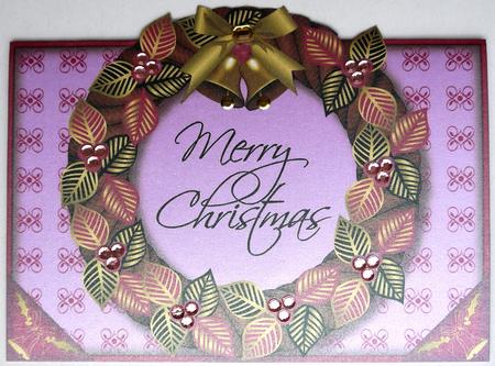 Christmas Wreath Over the Edge Pink by Selina Dittmann
