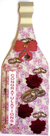 Champagne Wedding Shaped Card by Selina Dittmann