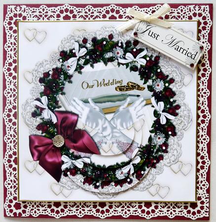 Rose Framed Wedding Teardrop Pyramid by Selina Dittmann