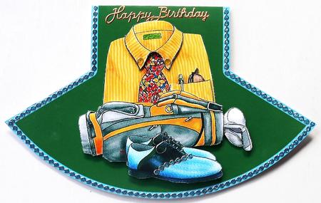 Golfer Wobble Card by Selina Dittmann
